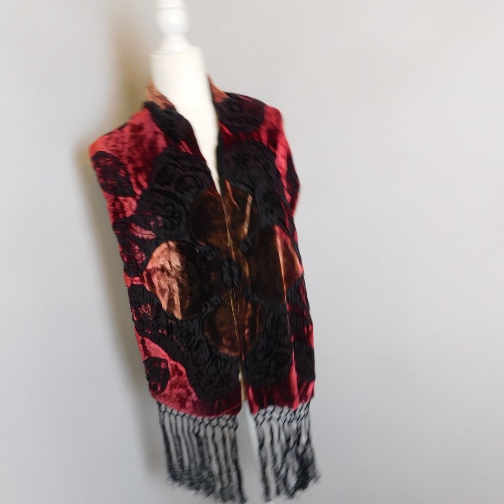 Kevin O'Brien Studio Hand Crafted Womens Silk Velvet Scarf